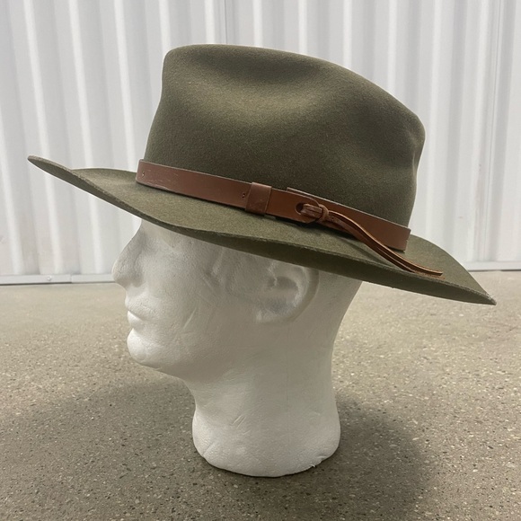 Olive Green VINTAGE STETSON MALLORY HAT - Picture 7 of 16
